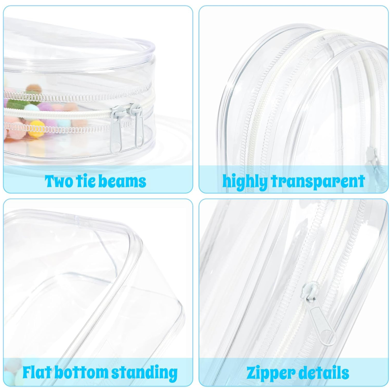 Labubu Display Bag Transparent PVC Dust Proof with Keychain, 18cm/7.1in High - Image 4