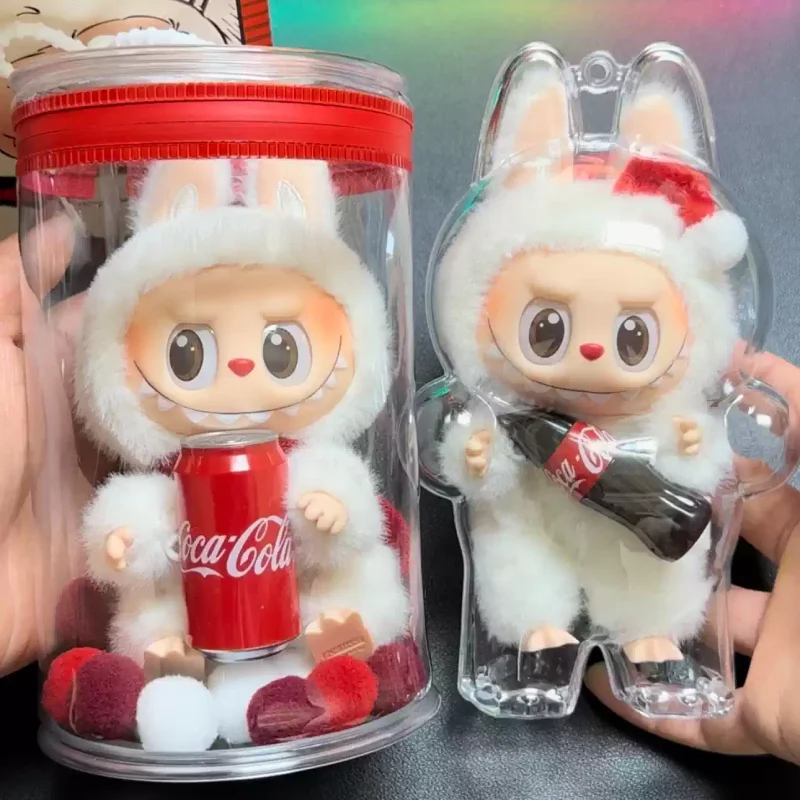 Labubu Cylindrical Transparent Display Bag with Keychain 19cm/7.5in High Suitable for Coca Cola Series - Image 5