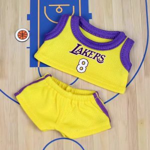Labubu Clothes Lakers 8 Jersey Set – Handmade Basketball Outfit for 17CM/6.7IN Dolls