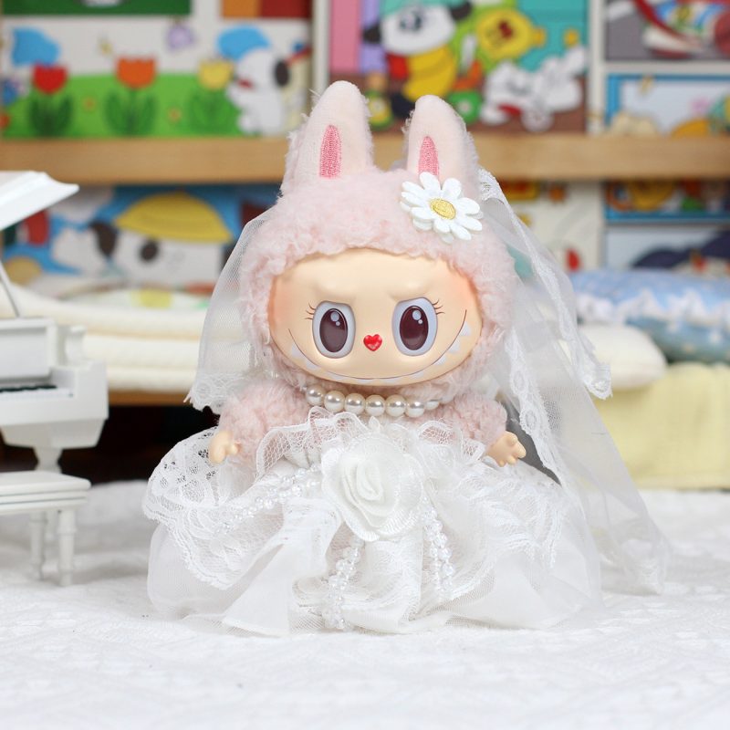 Labubu Wedding Outfit Set – Bride & Groom Styles for 17CM/6.7IN Dolls - Image 2