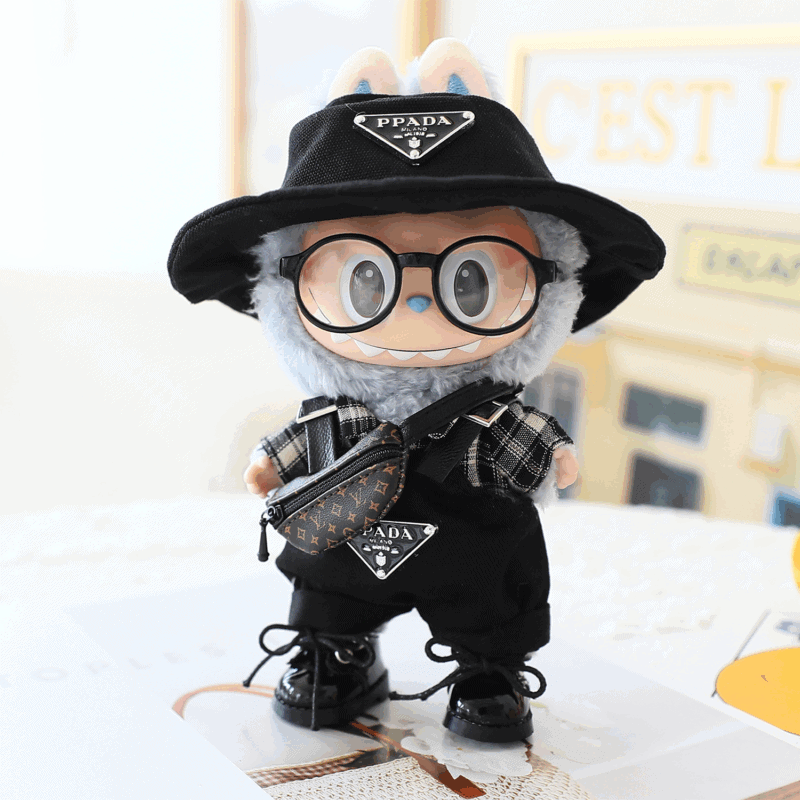 Labubu Luxury Inspired Trendy Black Outfit Set