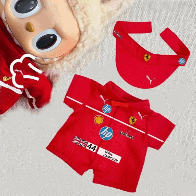 Labubu Red F1 Racing Suit Outfit Set - Image 2