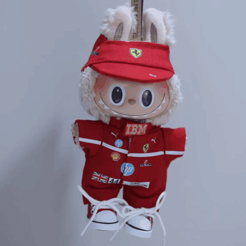 Labubu Red F1 Racing Suit Outfit Set - Image 3