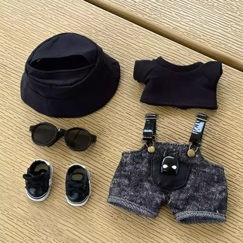 All-Black Cool Outfit Set for Labubu - Image 4