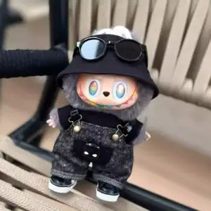 All-Black Cool Outfit Set for Labubu