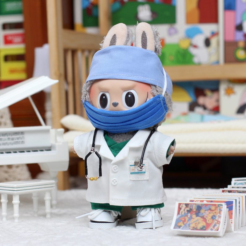 Labubu Doctor Outfit – 5 PCS Handmade Medical Set for 17CM/6.7IN Labubu - Image 2