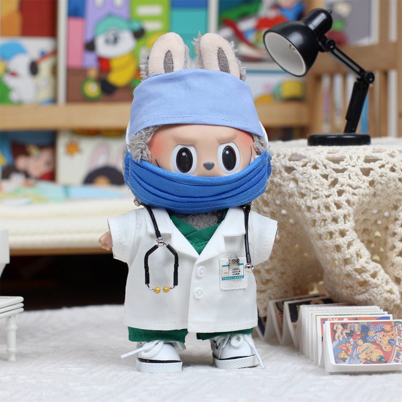 Labubu Doctor Outfit – 5 PCS Handmade Medical Set for 17CM/6.7IN Labubu