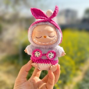 Labubu Dragon Fruit Bikini Set – Vibrant Pink Summer Outfit for 17CM/6.7IN Dolls