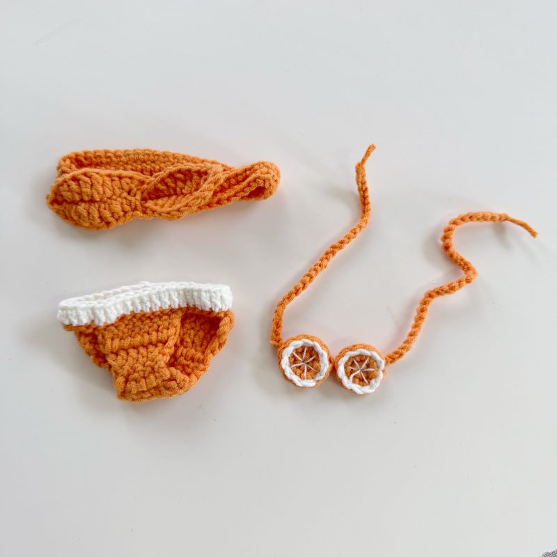 Labubu Orange Bikini Set – Fruity Summer Outfit for 17CM/6.7IN Dolls - Image 2