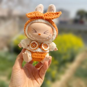 Labubu Orange Bikini Set – Fruity Summer Outfit for 17CM/6.7IN Dolls