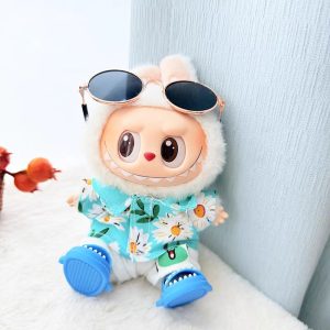 Labubu Summer Hawaiian Outfit Baby Blue – Tropical Vibes, Island Style!