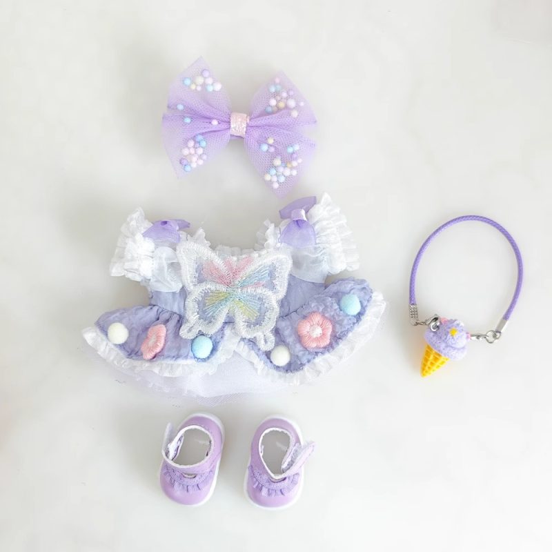 Purple Bow Outfit Set for Labubu - Image 3