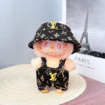 Designer-Style Denim Overalls Set for Labubu