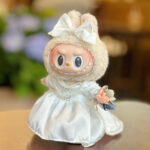 White Long Dress Gown Set for Labubu