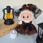Halloween Pumpkin Dress Set for Labubu