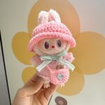 Hand-Knitted Minimalist Outfit for Labubu