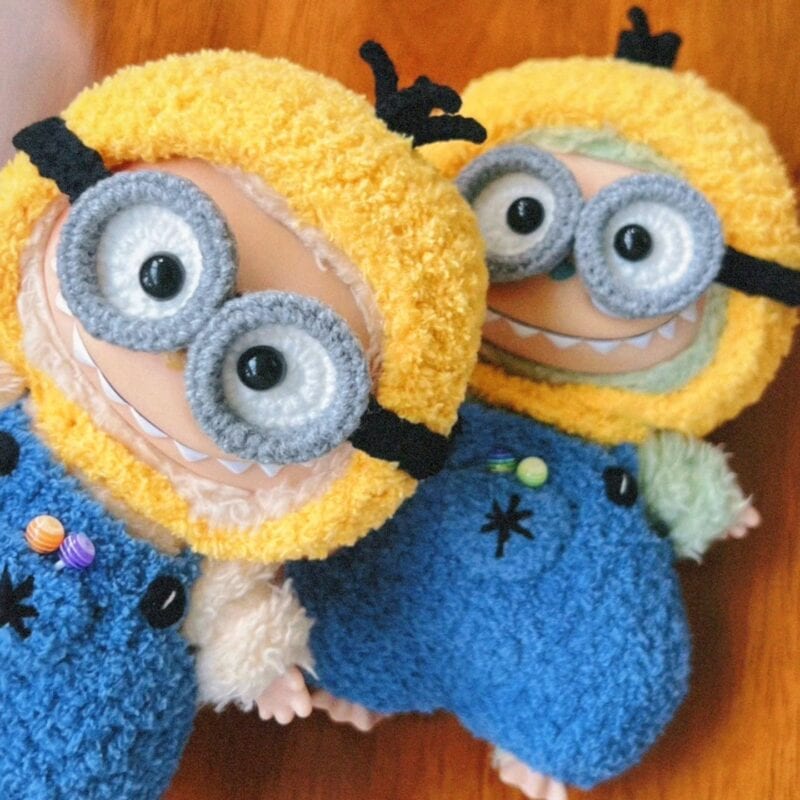 Minion-Inspired Knit Romper for Labubu - Image 3