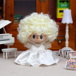 Marilyn-Inspired White Dress Set for Labubu